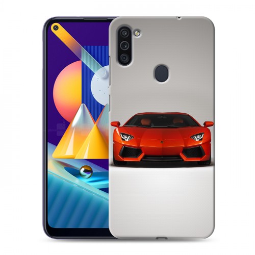 Дизайнерский пластиковый чехол для Samsung Galaxy M11 Lamborghini