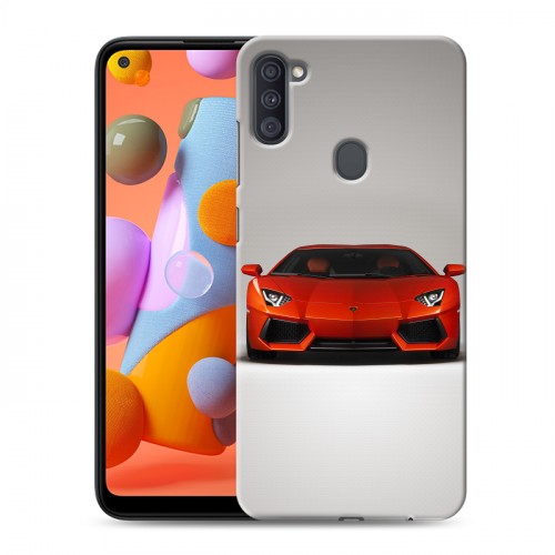 Дизайнерский силиконовый с усиленными углами чехол для Samsung Galaxy A11 Lamborghini