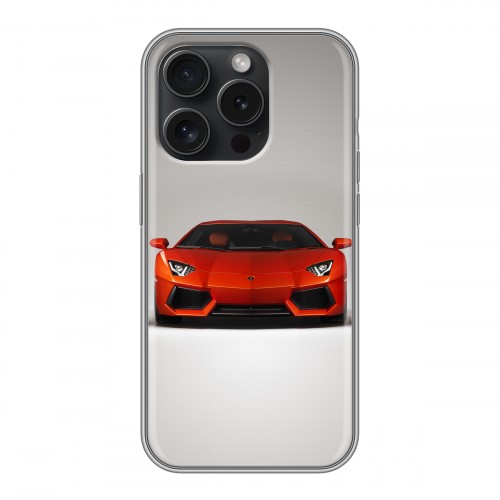 Дизайнерский силиконовый чехол для Iphone 15 Pro Lamborghini