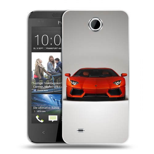 Дизайнерский пластиковый чехол для HTC Desire 300 Lamborghini