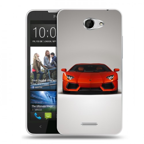 Дизайнерский пластиковый чехол для HTC Desire 516 Lamborghini