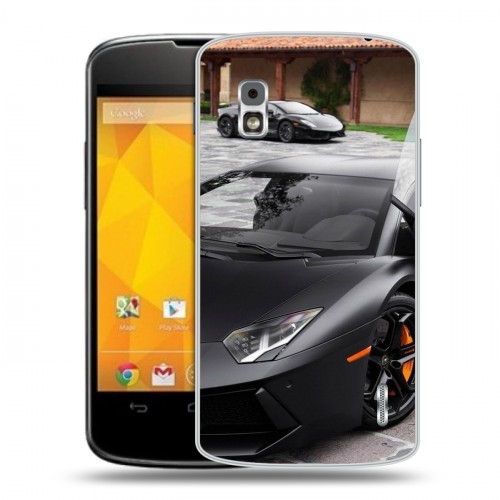 Дизайнерский пластиковый чехол для LG Google Nexus 4 Lamborghini