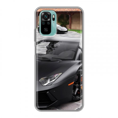 Дизайнерский силиконовый чехол для Xiaomi RedMi Note 10 Lamborghini