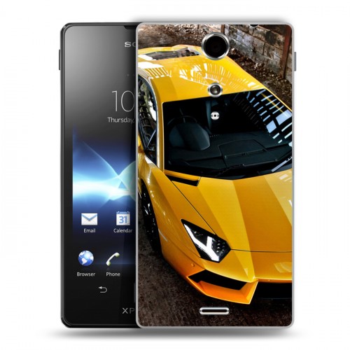 Дизайнерский пластиковый чехол для Sony Xperia TX Lamborghini