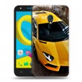 Дизайнерский пластиковый чехол для Alcatel U5 Lamborghini