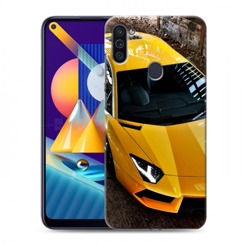 Дизайнерский пластиковый чехол для Samsung Galaxy M11 Lamborghini