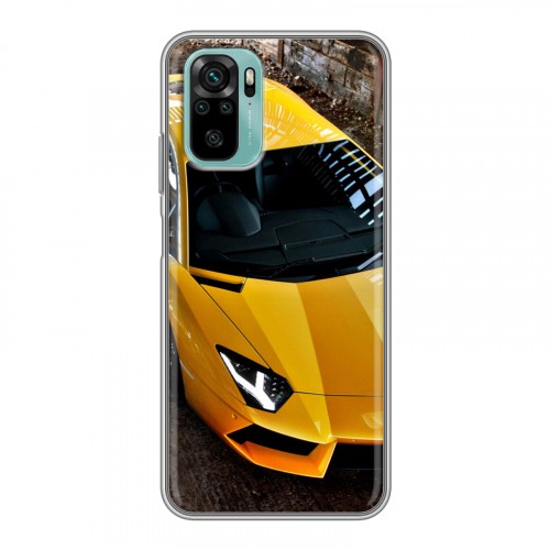 Дизайнерский силиконовый чехол для Xiaomi RedMi Note 10 Lamborghini