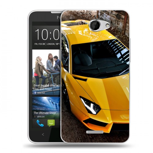 Дизайнерский пластиковый чехол для HTC Desire 516 Lamborghini