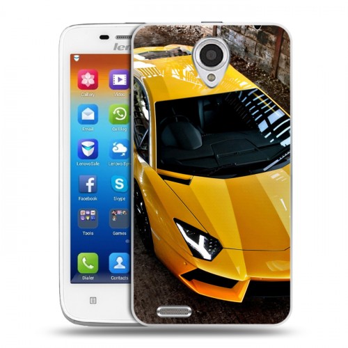 Дизайнерский пластиковый чехол для Lenovo S650 Ideaphone Lamborghini