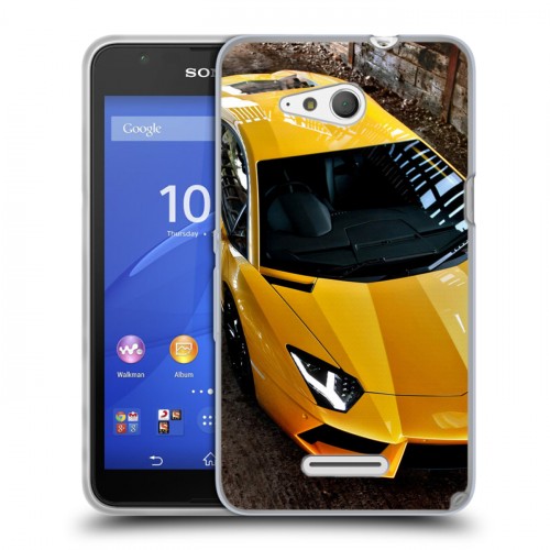 Дизайнерский пластиковый чехол для Sony Xperia E4g Lamborghini