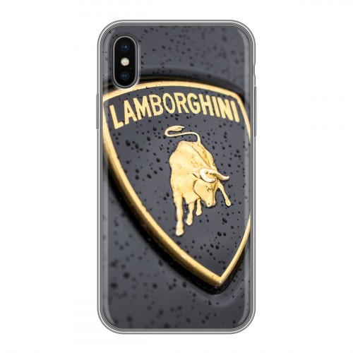 Дизайнерский силиконовый чехол для Iphone x10 Lamborghini