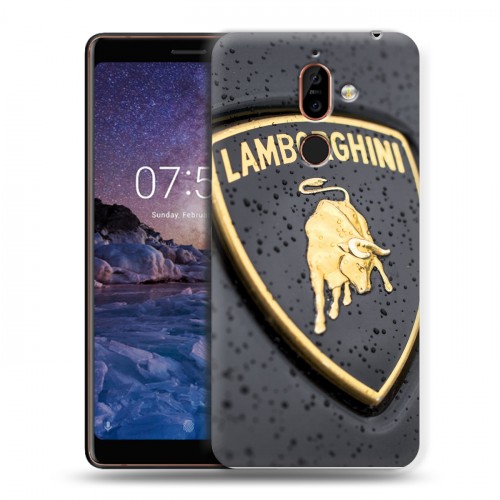 Дизайнерский пластиковый чехол для Nokia 7 Plus Lamborghini