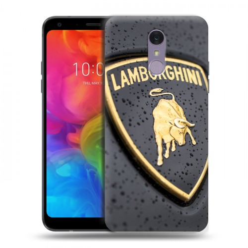 Дизайнерский пластиковый чехол для LG Q7 Lamborghini