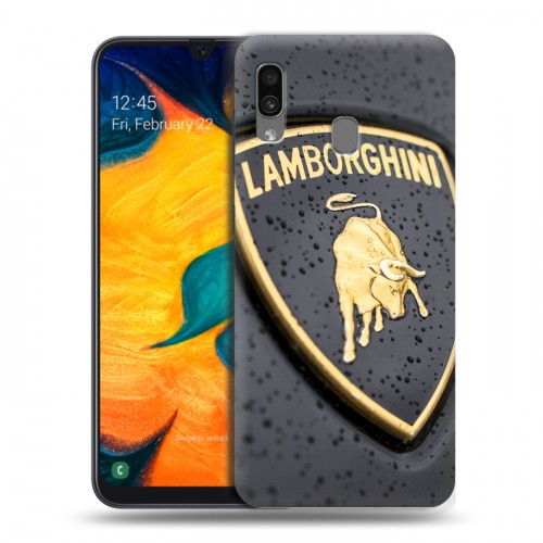 Дизайнерский силиконовый чехол для Samsung Galaxy A30 Lamborghini