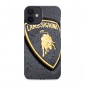 Дизайнерский силиконовый с усиленными углами чехол для Iphone 12 Mini Lamborghini