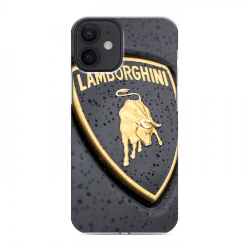 Дизайнерский силиконовый с усиленными углами чехол для Iphone 12 Mini Lamborghini