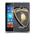 Дизайнерский пластиковый чехол для Microsoft Lumia 435 Lamborghini