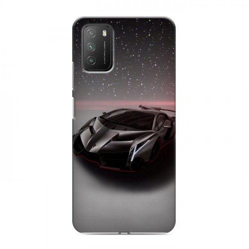 Дизайнерский пластиковый чехол для Xiaomi Poco M3 Lamborghini