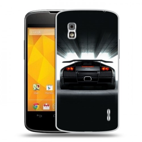 Дизайнерский пластиковый чехол для LG Google Nexus 4 Lamborghini