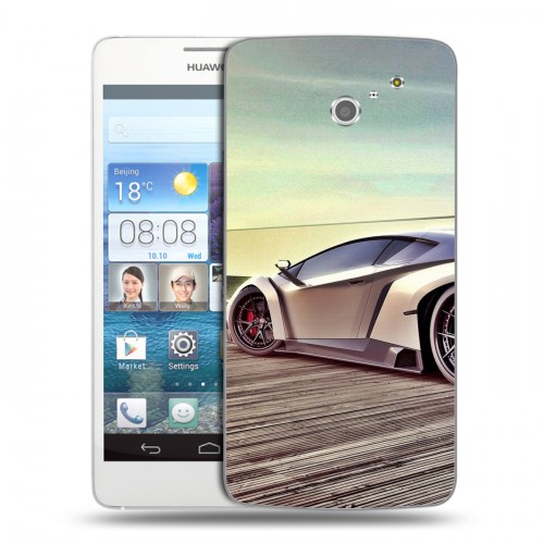 Дизайнерский пластиковый чехол для Huawei Ascend D2 Lamborghini