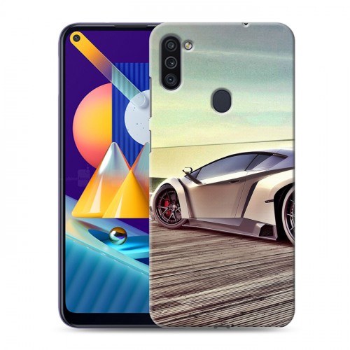 Дизайнерский пластиковый чехол для Samsung Galaxy M11 Lamborghini