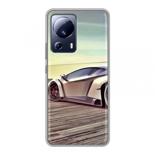 Дизайнерский силиконовый чехол для Xiaomi 13 Lite Lamborghini