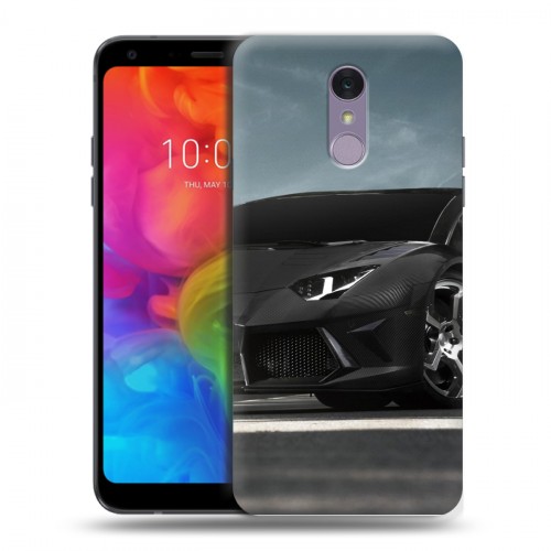 Дизайнерский пластиковый чехол для LG Q7 Lamborghini