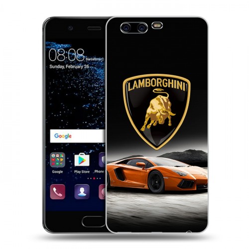 Дизайнерский пластиковый чехол для Huawei P10 Lamborghini