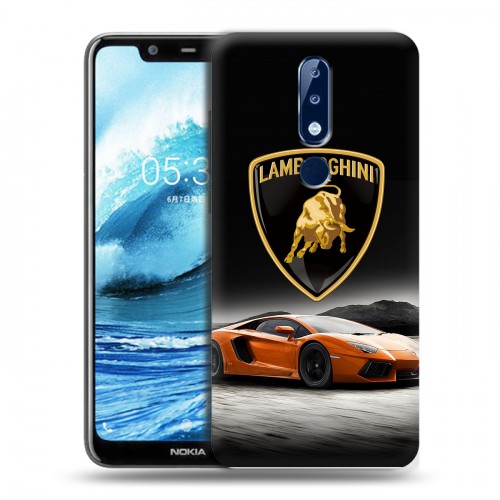 Дизайнерский пластиковый чехол для Nokia 5.1 Plus Lamborghini