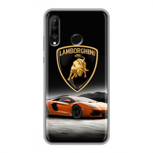 Дизайнерский силиконовый чехол для Huawei P30 Lite Lamborghini