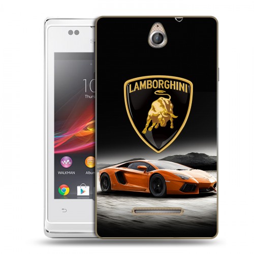 Дизайнерский пластиковый чехол для Sony Xperia E Lamborghini