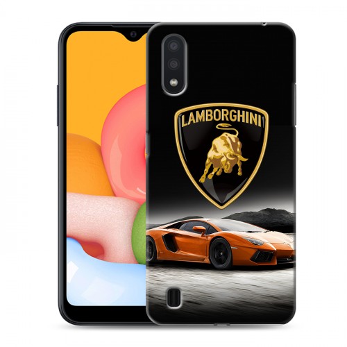 Дизайнерский силиконовый чехол для Samsung Galaxy M01 Lamborghini