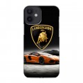 Дизайнерский силиконовый с усиленными углами чехол для Iphone 12 Mini Lamborghini