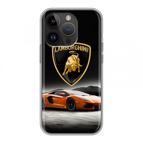 Дизайнерский силиконовый чехол для Iphone 14 Pro Lamborghini