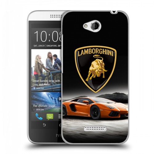 Дизайнерский пластиковый чехол для HTC Desire 616 Lamborghini