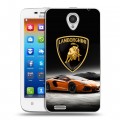 Дизайнерский пластиковый чехол для Lenovo S650 Ideaphone Lamborghini