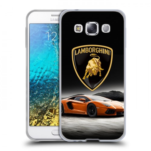 Дизайнерский пластиковый чехол для Samsung Galaxy E5 Lamborghini