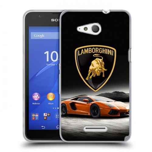 Дизайнерский пластиковый чехол для Sony Xperia E4g Lamborghini