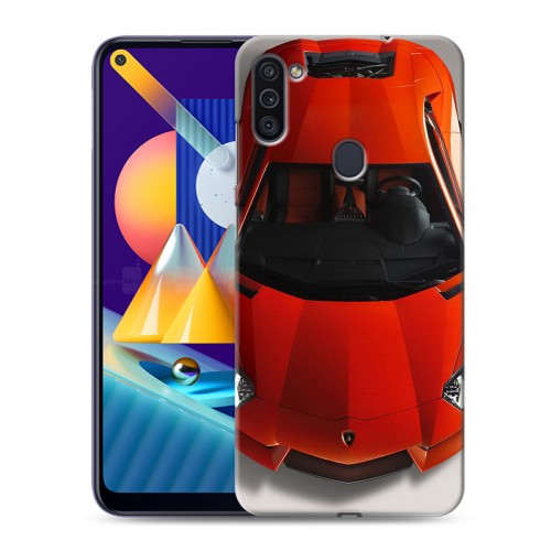 Дизайнерский пластиковый чехол для Samsung Galaxy M11 Lamborghini