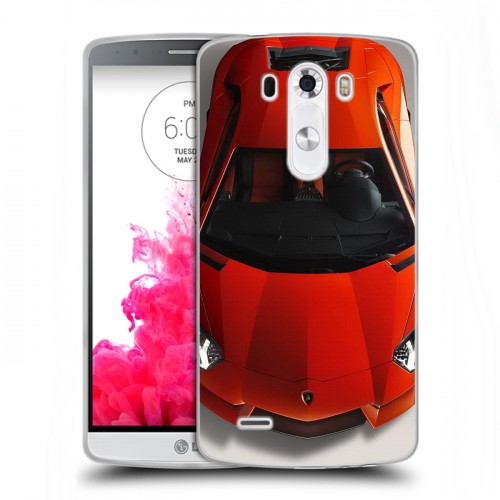 Дизайнерский пластиковый чехол для LG G3 (Dual-LTE) Lamborghini