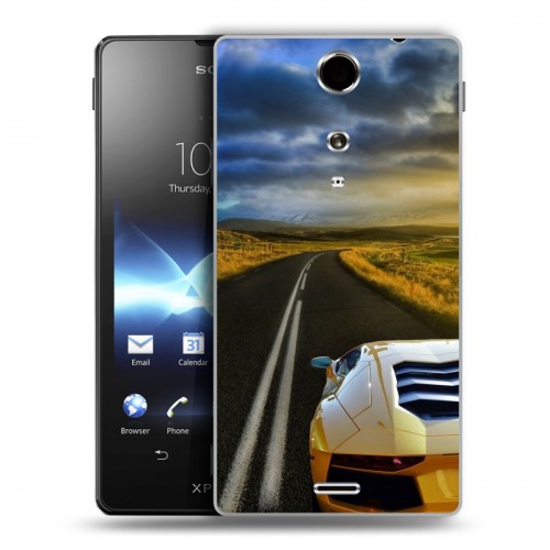 Дизайнерский пластиковый чехол для Sony Xperia TX Lamborghini