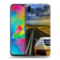 Дизайнерский пластиковый чехол для Samsung Galaxy M20 Lamborghini