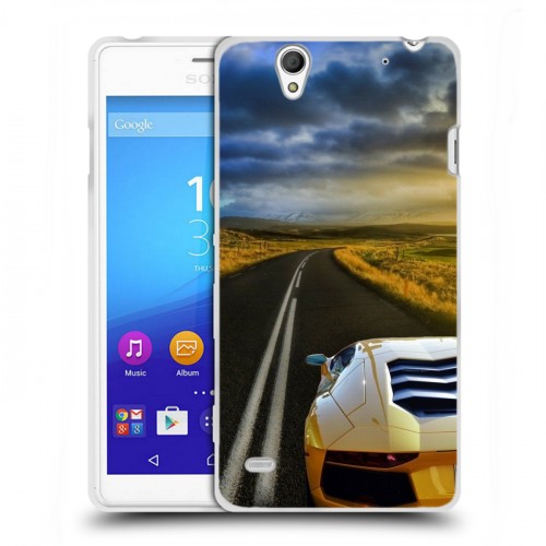 Дизайнерский пластиковый чехол для Sony Xperia C4 Lamborghini