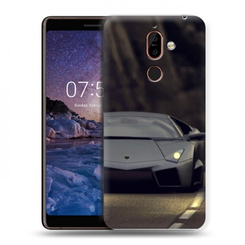 Дизайнерский пластиковый чехол для Nokia 7 Plus Lamborghini