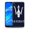 Дизайнерский пластиковый чехол для Huawei Y6 (2019) Maserati