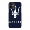 Дизайнерский силиконовый с усиленными углами чехол для Iphone 12 Mini Maserati