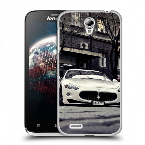 Дизайнерский пластиковый чехол для Lenovo A859 Ideaphone Maserati