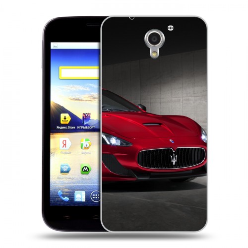 Дизайнерский пластиковый чехол для ZTE Blade A510 Maserati