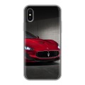 Дизайнерский силиконовый чехол для Iphone x10 Maserati