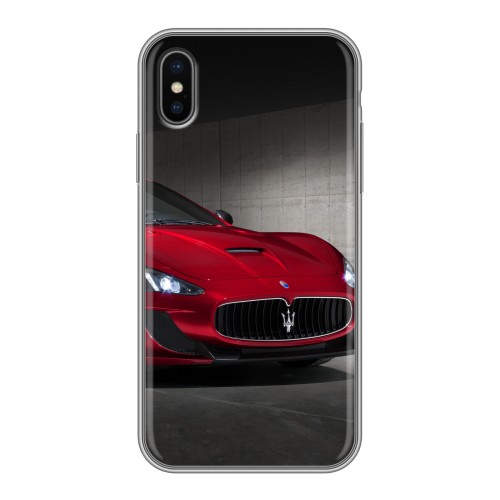 Дизайнерский силиконовый чехол для Iphone x10 Maserati